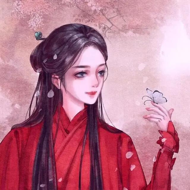 古风动漫女生头像&你携缓缓月色而来，而雪也好似温柔弥漫