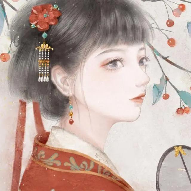 古风动漫女生头像&你携缓缓月色而来，而雪也好似温柔弥漫