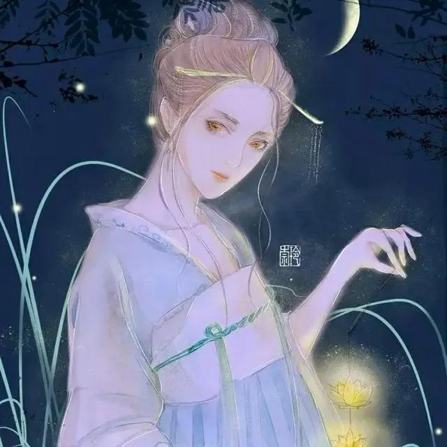 古风动漫女生头像&你携缓缓月色而来,而雪也好似温柔弥漫