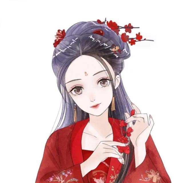 古风动漫女生头像&你携缓缓月色而来，而雪也好似温柔弥漫