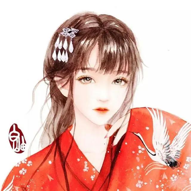 古风动漫女生头像&你携缓缓月色而来，而雪也好似温柔弥漫