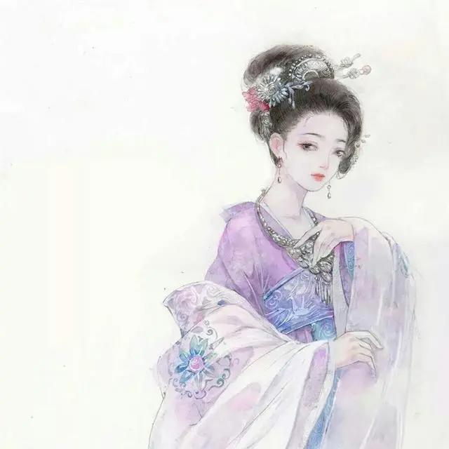 古风动漫女生头像&你携缓缓月色而来，而雪也好似温柔弥漫