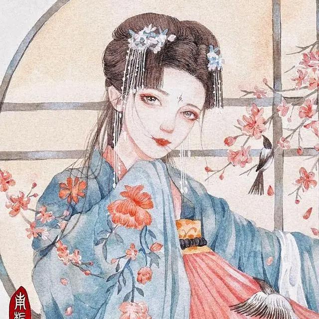 古风动漫女生头像&你携缓缓月色而来，而雪也好似温柔弥漫