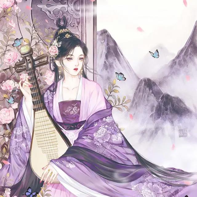 古风动漫女生头像&你携缓缓月色而来，而雪也好似温柔弥漫