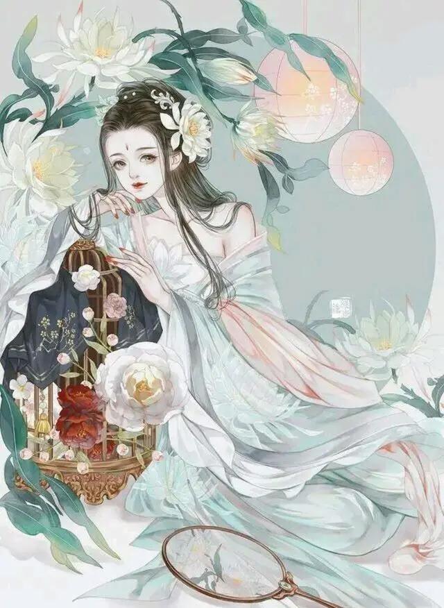 古风动漫女生头像&你携缓缓月色而来，而雪也好似温柔弥漫