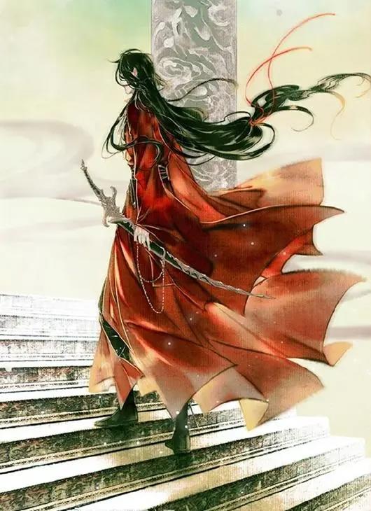 《天官赐福》漫画帅气的花城，侧面攻气十足，正脸俊美惊艳！