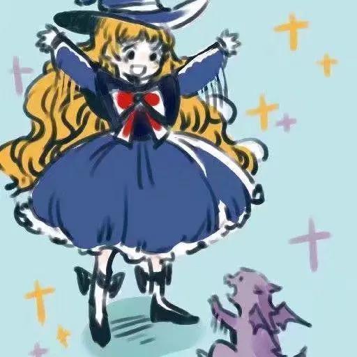 超治愈的蓝色背景情侣头像