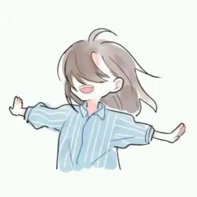 超治愈的蓝色背景情侣头像