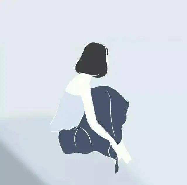 超治愈的蓝色背景情侣头像