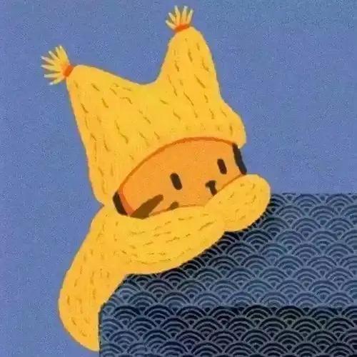 超治愈的蓝色背景情侣头像