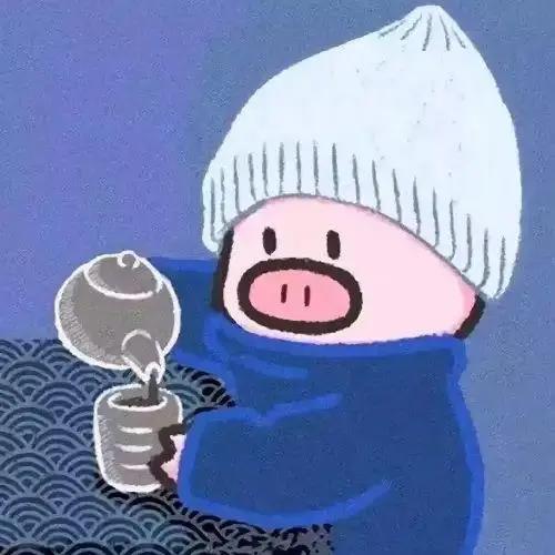 超治愈的蓝色背景情侣头像