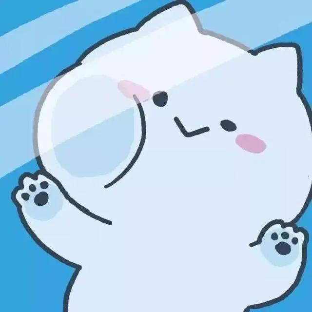 超治愈的蓝色背景情侣头像