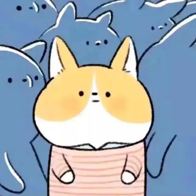 超治愈的蓝色背景情侣头像