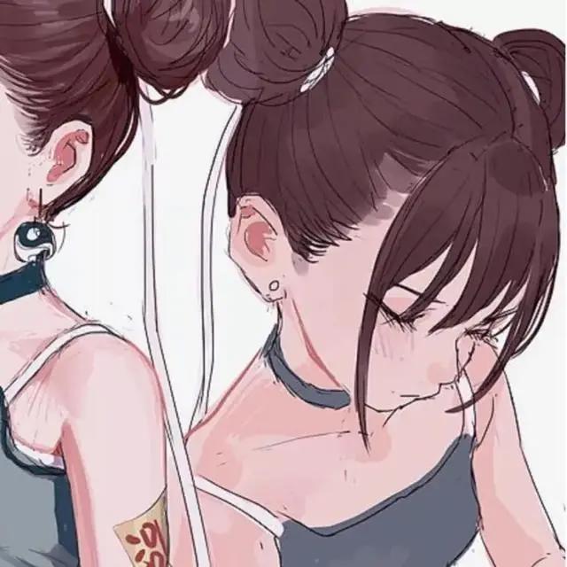 超可爱双人动漫闺蜜头像，超爱（凡尔赛文学大赛）