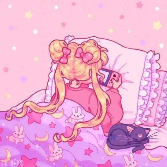 超可爱双人动漫闺蜜头像，超爱（凡尔赛文学大赛）