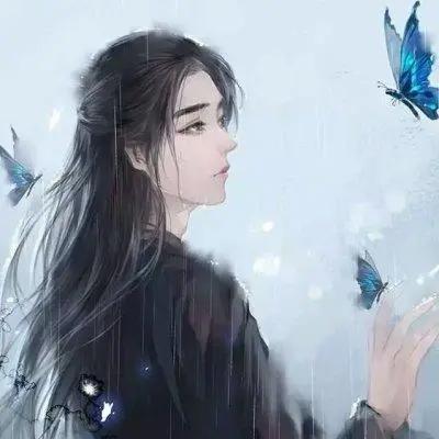 古风二次元动漫男主头像：青梅竹马各自为家，谁还记当年花前月下