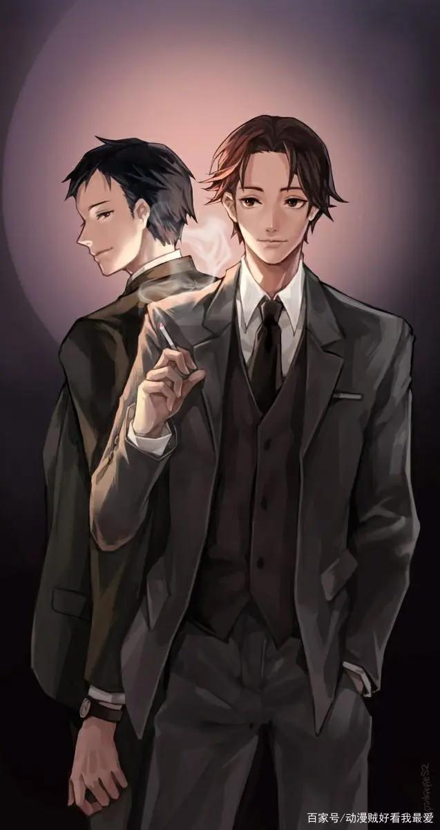 二次元美男子，穿上西装非常酷，都适合做头像！