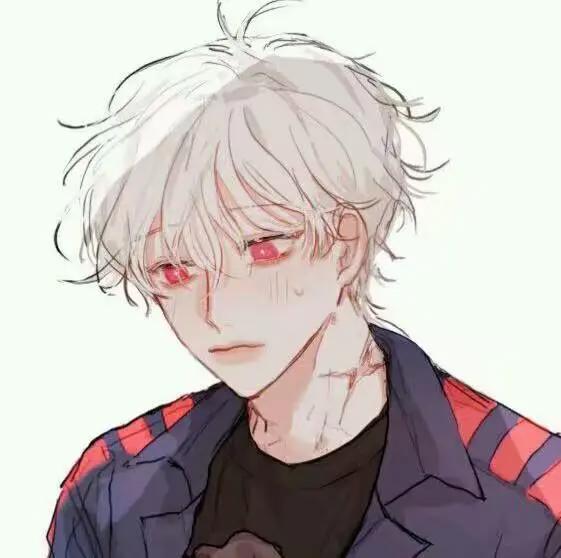 动漫男生头像：好想变成雪，这样就可以落在先生的肩上了