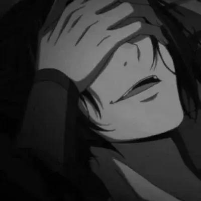 动漫丧系男生头像｜这么大了哭什么呢