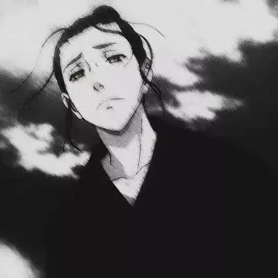 黑白·动漫·男生头像：你说的每句话我都牢记，可就是不敢回忆