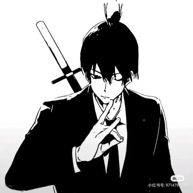 黑白动漫男头像，冷酷霸气，野王专用