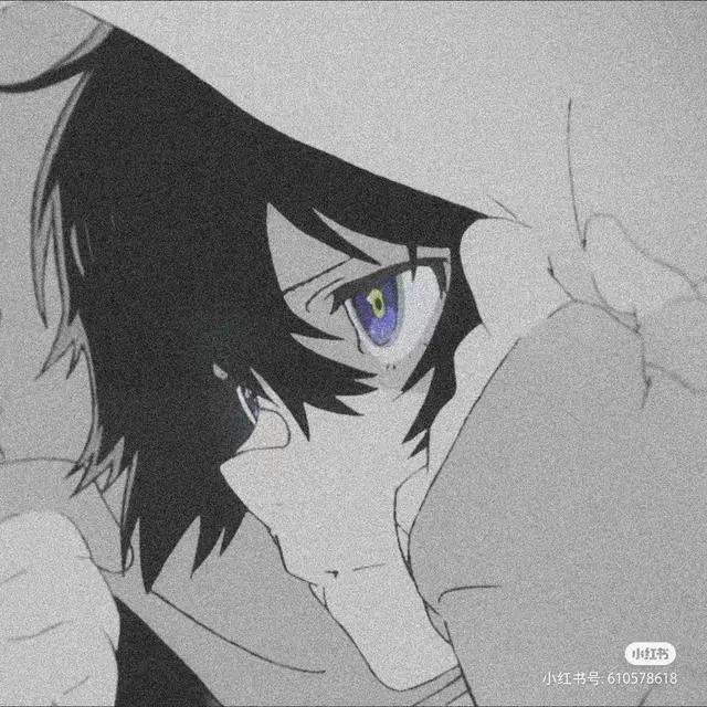 黑白动漫男头像，冷酷霸气，野王专用