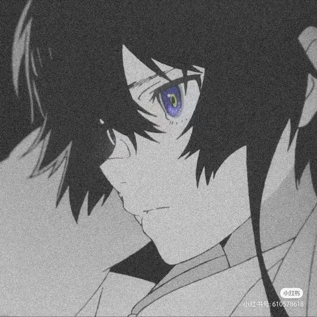 黑白动漫男头像，冷酷霸气，野王专用