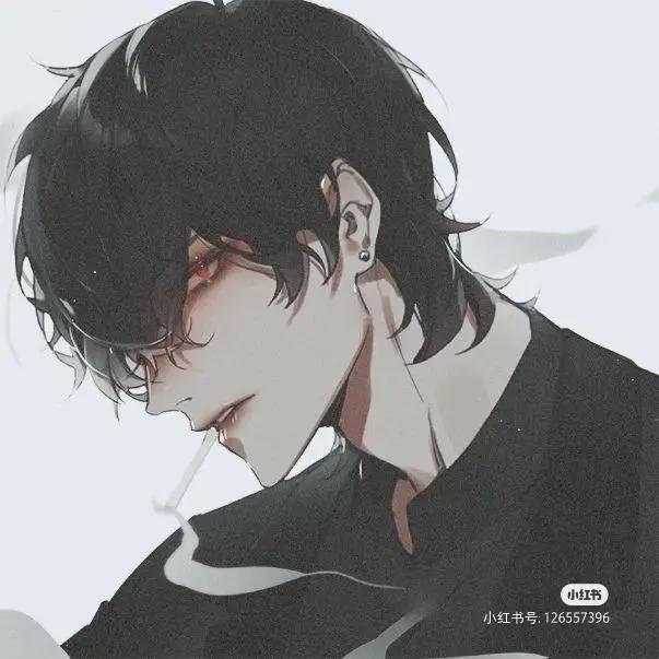 黑白动漫男头像，冷酷霸气，野王专用