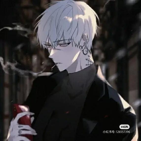 黑白动漫男头像，冷酷霸气，野王专用