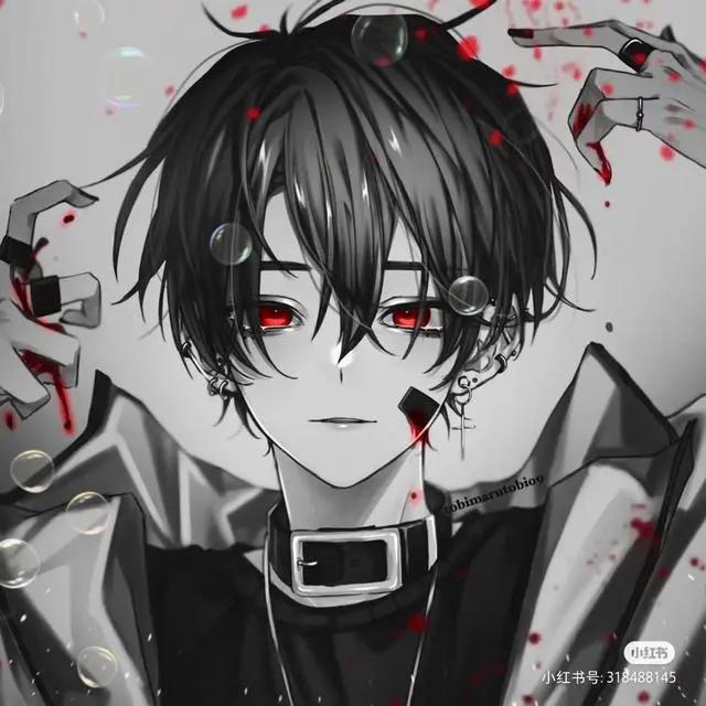 黑白动漫男头像，冷酷霸气，野王专用