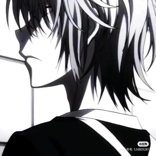 黑白动漫男头像，冷酷霸气，野王专用