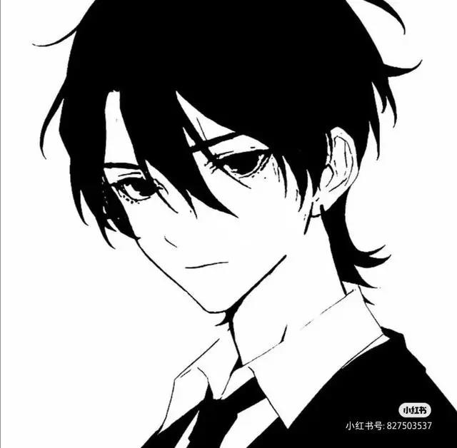 黑白动漫男头像，冷酷霸气，野王专用