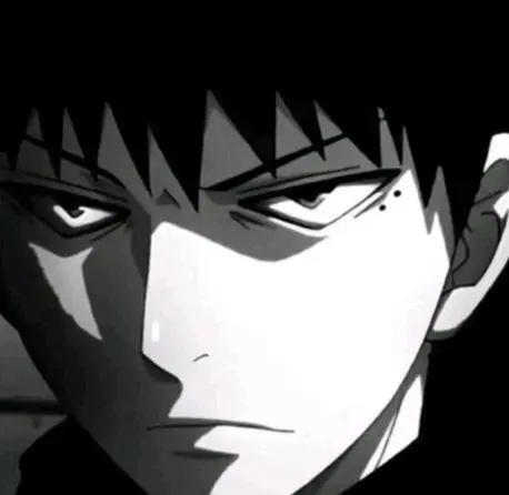 黑白动漫男头像，冷酷霸气，野王专用