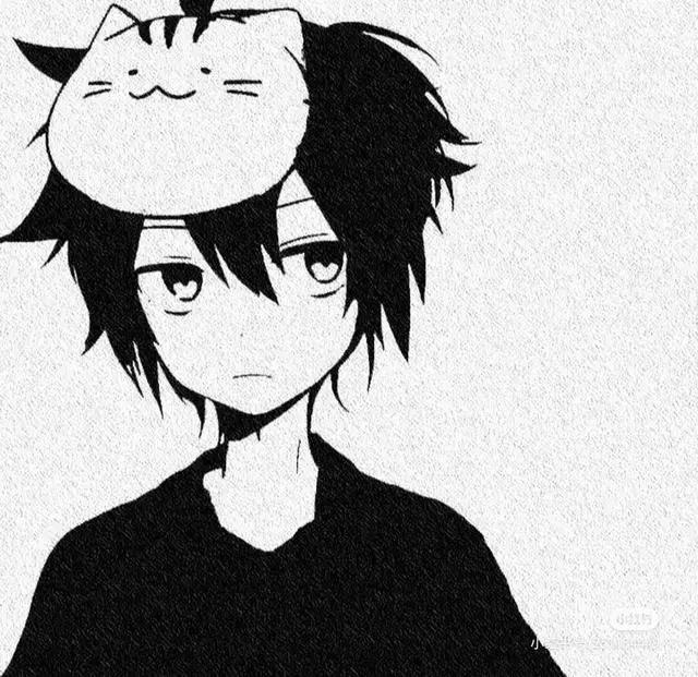 黑白动漫男头像，冷酷霸气，野王专用