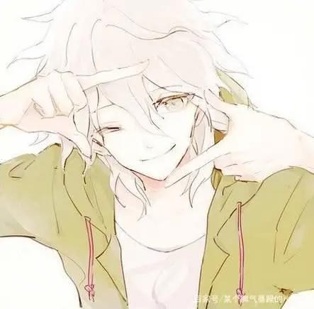 动漫男头白发动漫小哥哥哦～