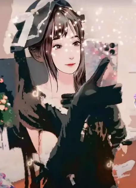 漫画风画像风靡全网，二次元彭十六超清纯，蔡萝莉却差强人意