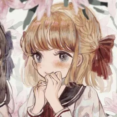 动漫二次元：百合闺蜜女生头像