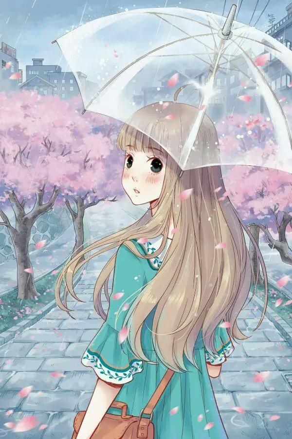 动漫女头：用一首花开的时间，述说我对你颠沛流离的思念！