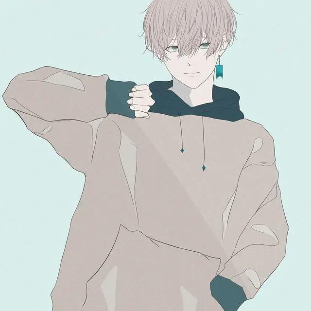 冷峻的面庞，桀骜不驯的眼神，一组冷色调的痞帅少年动漫头像