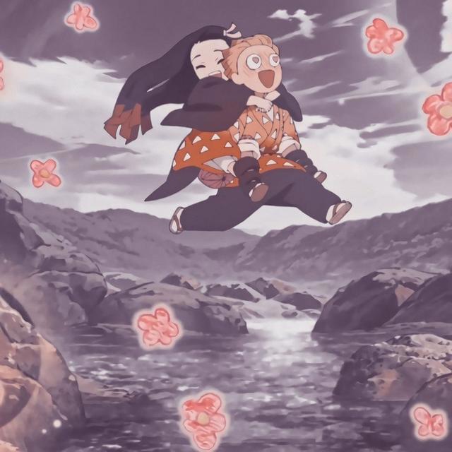 《鬼灭之刃》灶门祢豆子和我妻善逸，动漫头像，情头分享