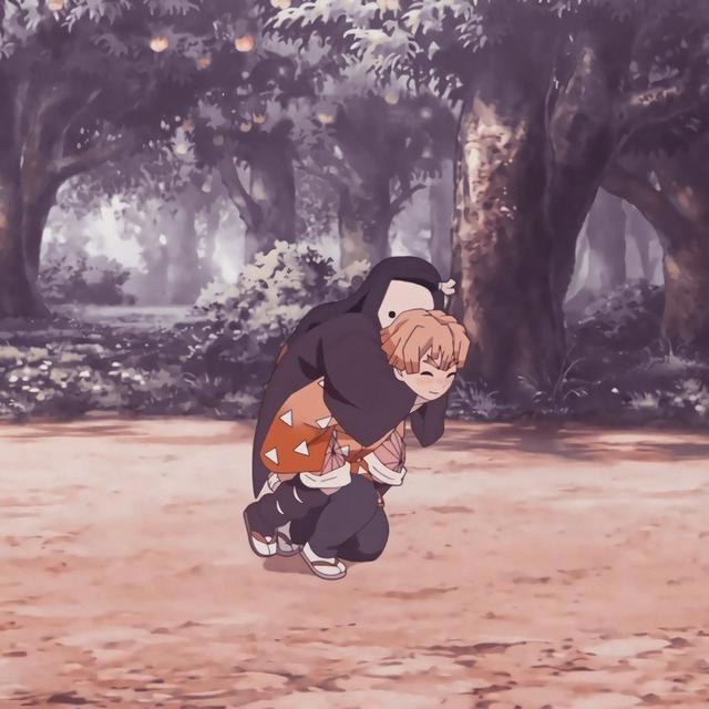 《鬼灭之刃》灶门祢豆子和我妻善逸，动漫头像，情头分享