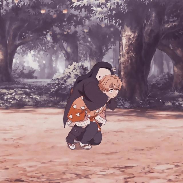 《鬼灭之刃》灶门祢豆子和我妻善逸，动漫头像，情头分享