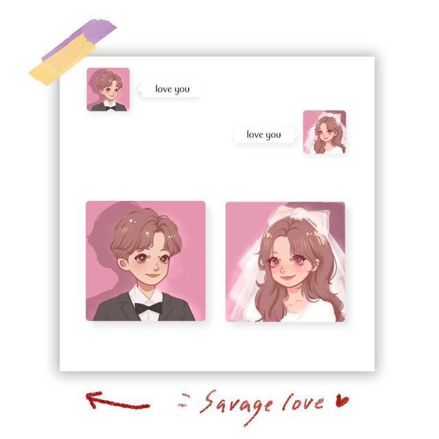 潮和高级感满满的情侣头像