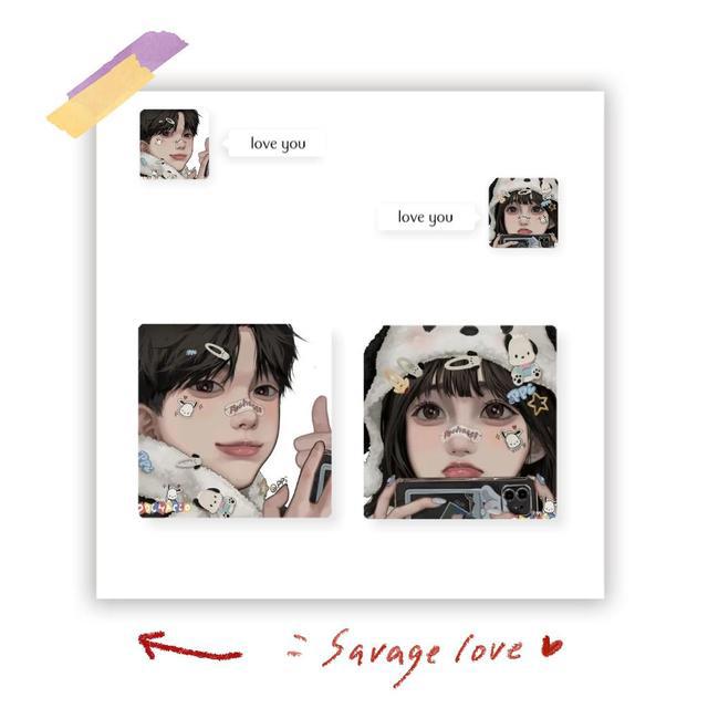 潮和高级感满满的情侣头像