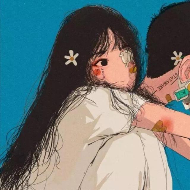 超个性动漫情头：他风尘仆仆走向我，胜过所有遥远的温柔