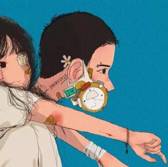 超个性动漫情头：他风尘仆仆走向我，胜过所有遥远的温柔