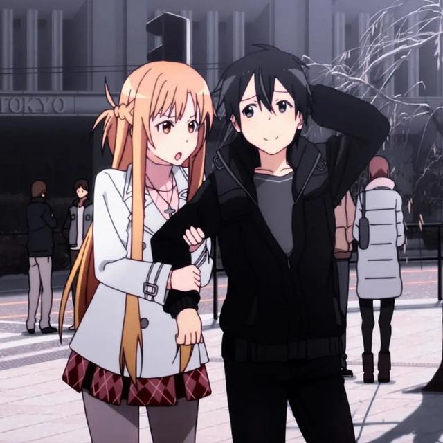 《刀剑神域》结城明日奈X桐谷和人，动漫头像情头，自剪分享