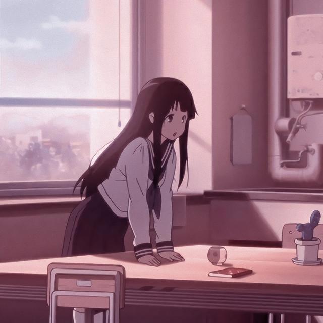 《冰菓》千反田爱瑠和折木奉太郎，动漫情头自剪分享，爱情的童话