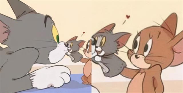 同人画师笔下的动漫情头，猫和老鼠拟人太甜美，海绵宝宝会配谁呢