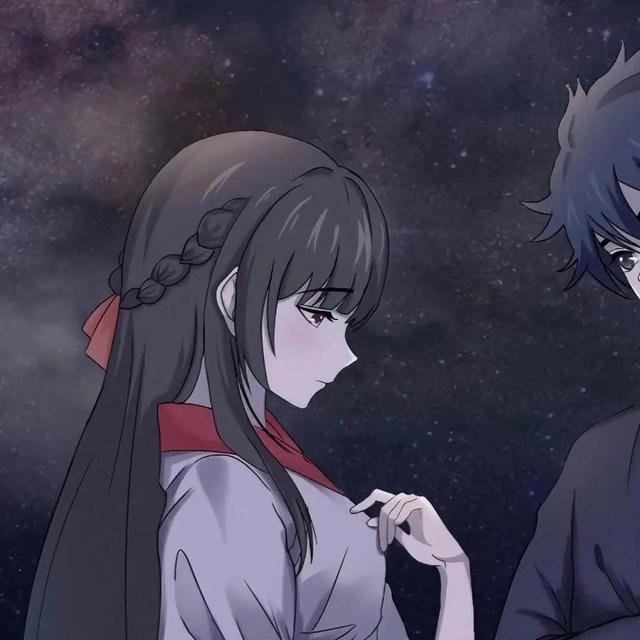 动漫情头今天的晚霞和你一样甜